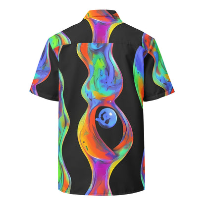Button Shirt - Vibrant Vortices