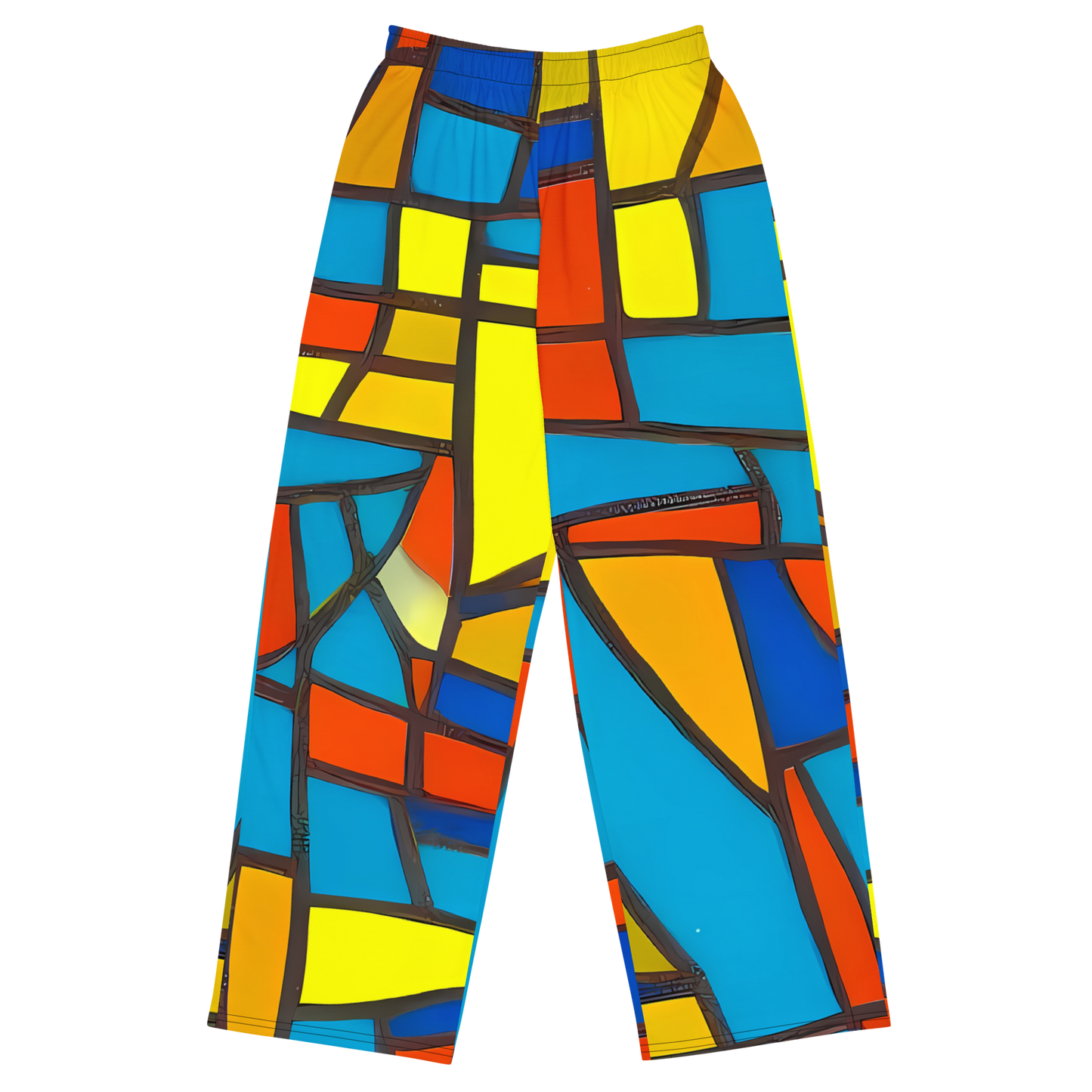 Wide-Leg Pants - Mondrian Mesh