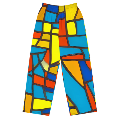 Wide-Leg Pants - Mondrian Mesh