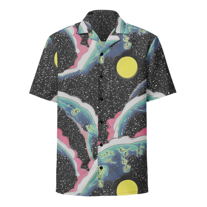 Button Shirt - Lunar Waves