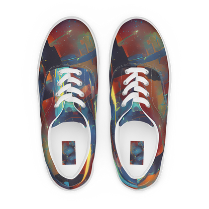 Women's Lace-Up Canvas Shoes - Journey Through Infinity