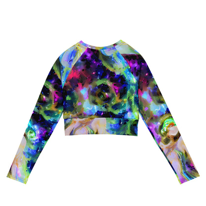 Long Sleeve Crop Top - Fantasy Spiral