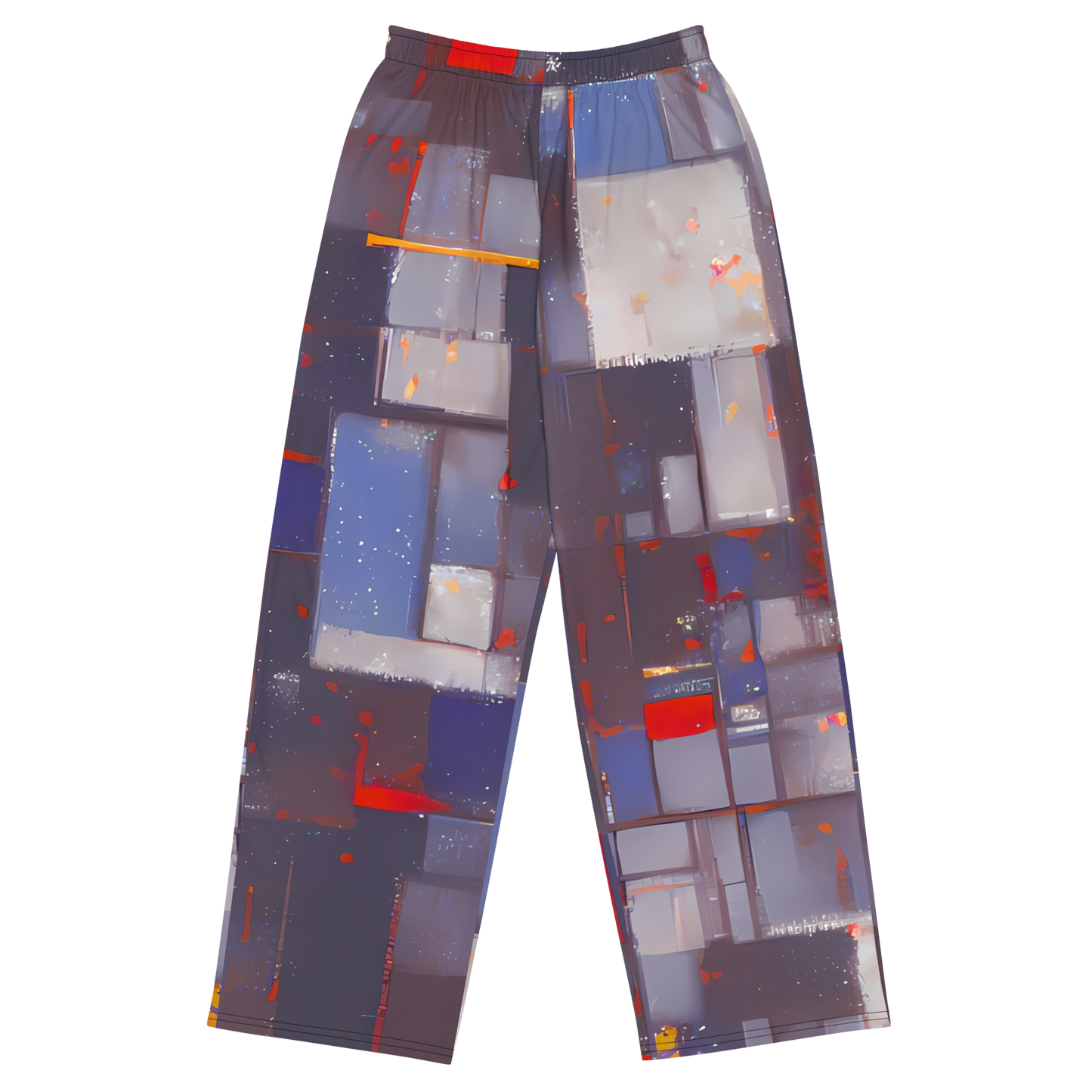 Wide-Leg Pants - Cubist Rhythm