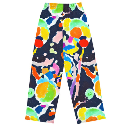 Wide-Leg Pants - Kaleido Burst