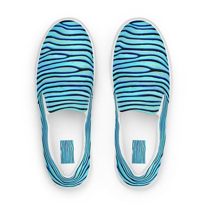 Men's Slip-On Canvas Shoes - Aqua Drift