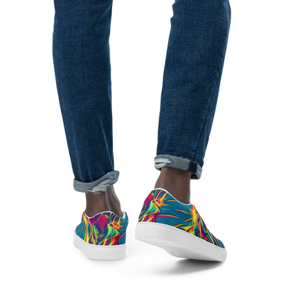 Men's Slip-On Canvas Shoes - Cosmic Inferno