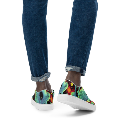 Men's Slip-On Canvas Shoes - Galactic Grotesque