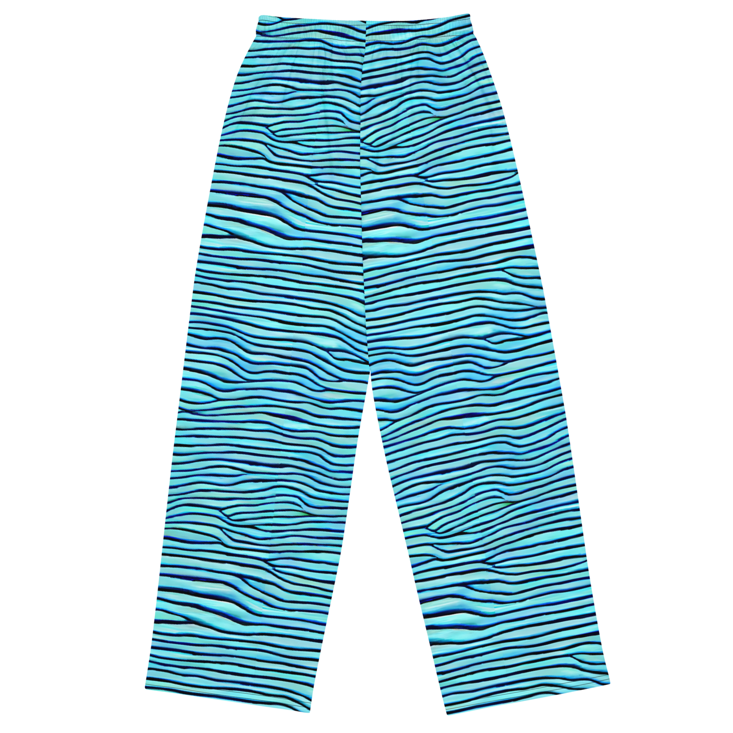 Wide-Leg Pants - Aqua Drift