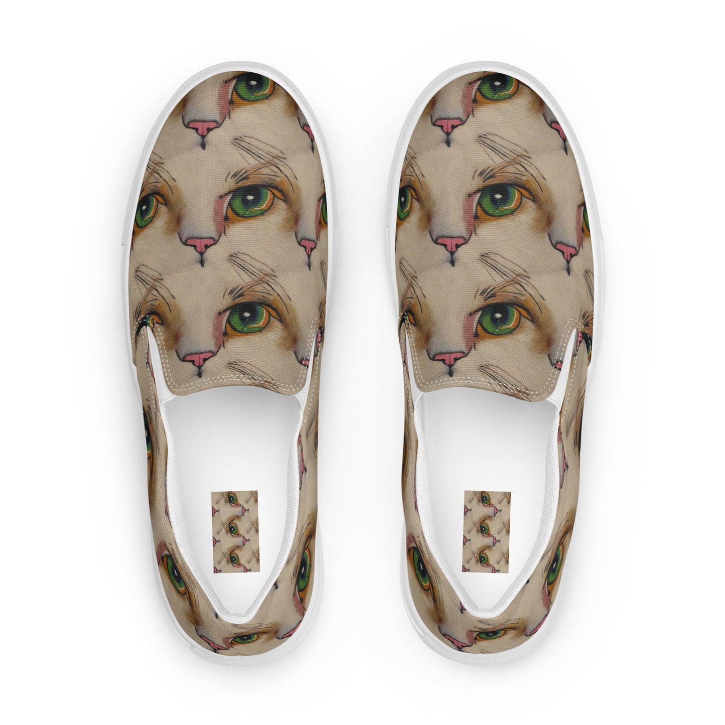 Women's Slip-On Canvas Shoes - Emerald Gaze