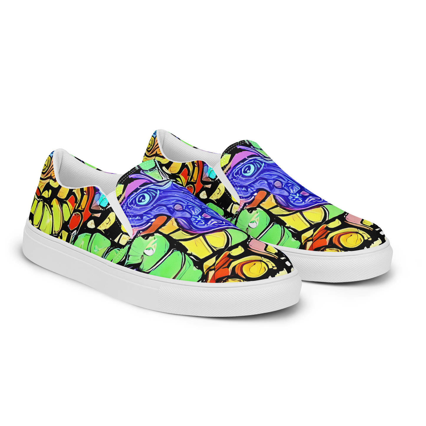 Women's Slip-On Canvas Shoes - Frostwork Fantasy