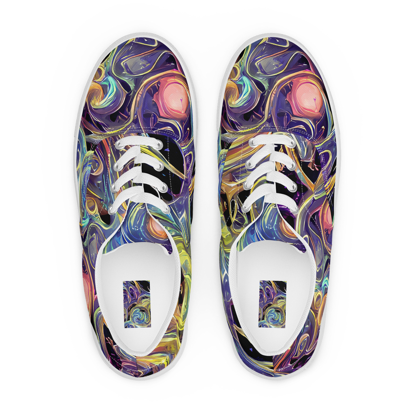 Women's Lace-Up Canvas Shoes - Lebacq Swirl