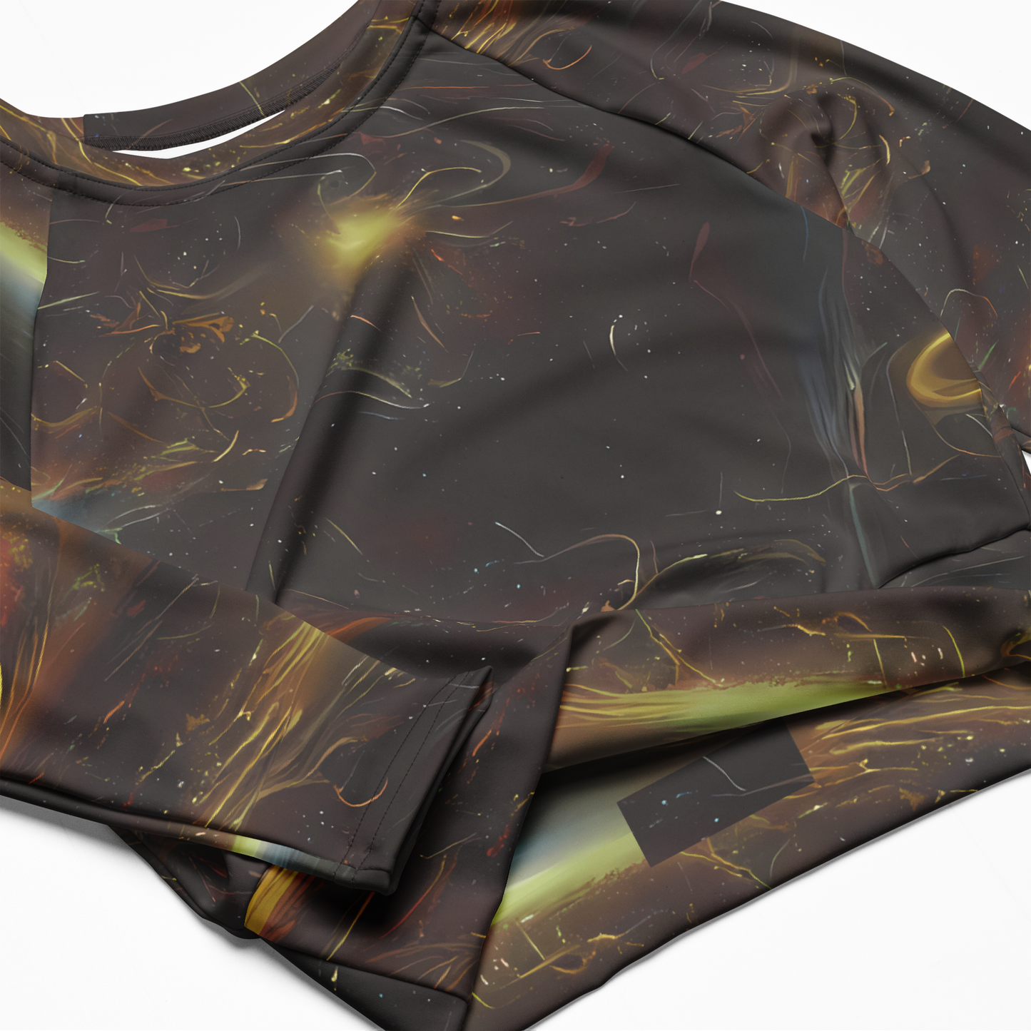 Long Sleeve Crop Top - Quantum Illusions