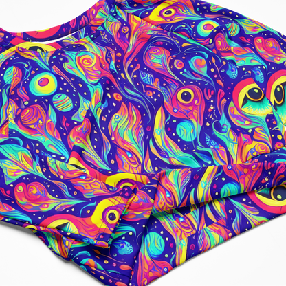 Long Sleeve Crop Top - Mystic Petal Dance