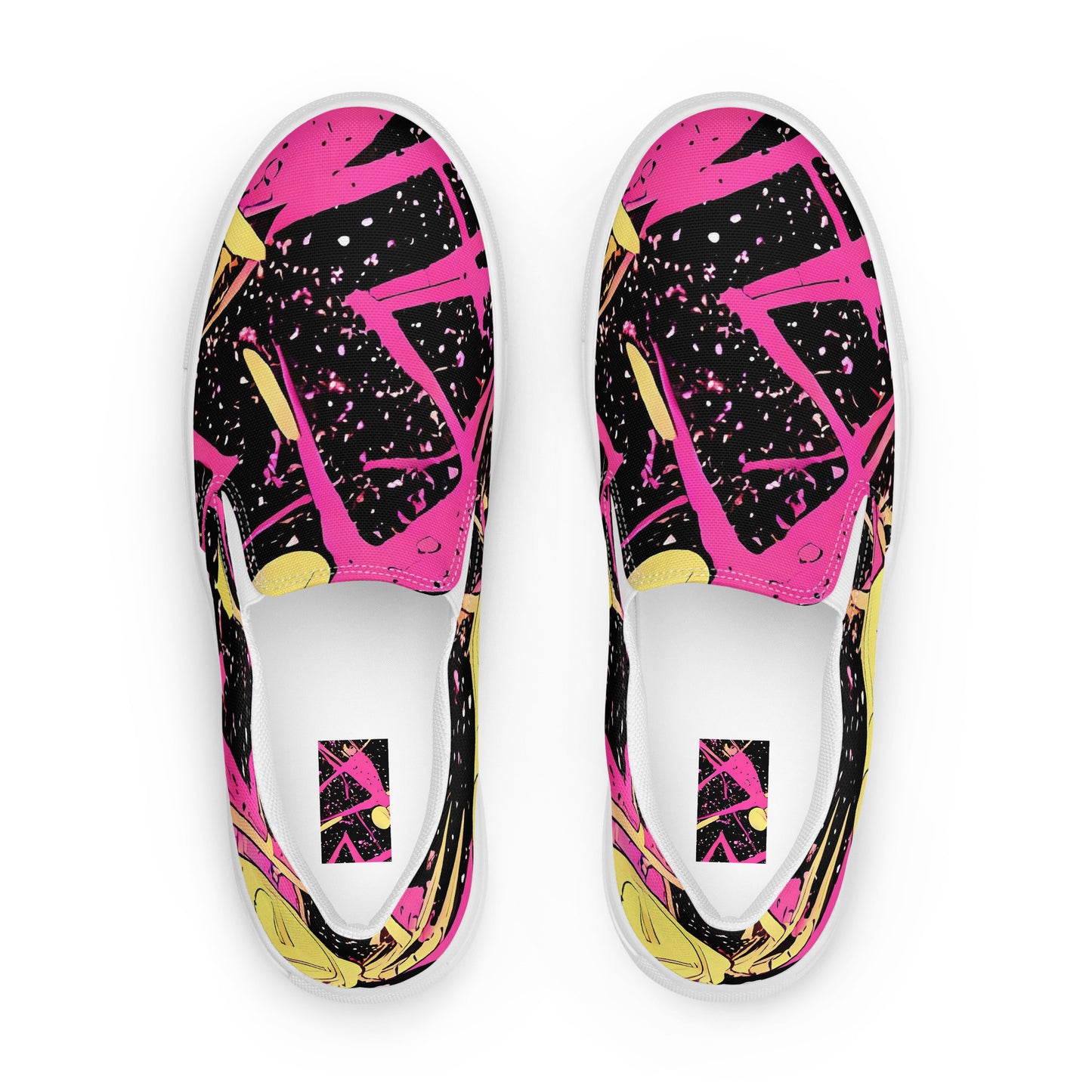 Men's Slip-On Canvas Shoes - Galaxy Graffiti