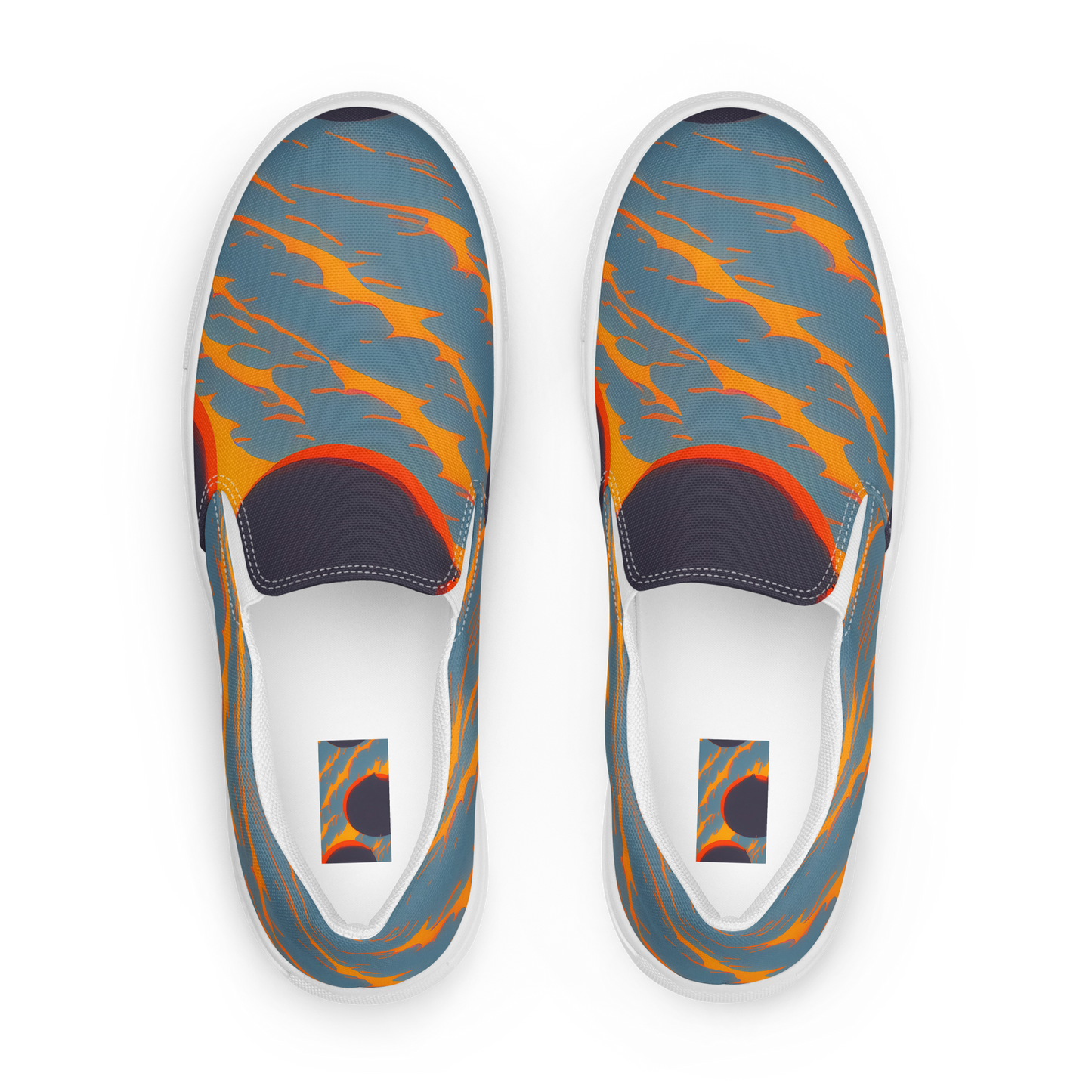 Men's Slip-On Canvas Shoes - Flames of Gravity