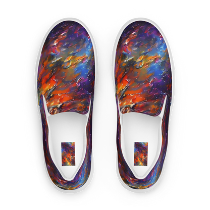 Men's Slip-On Canvas Shoes - Auroral Ripples