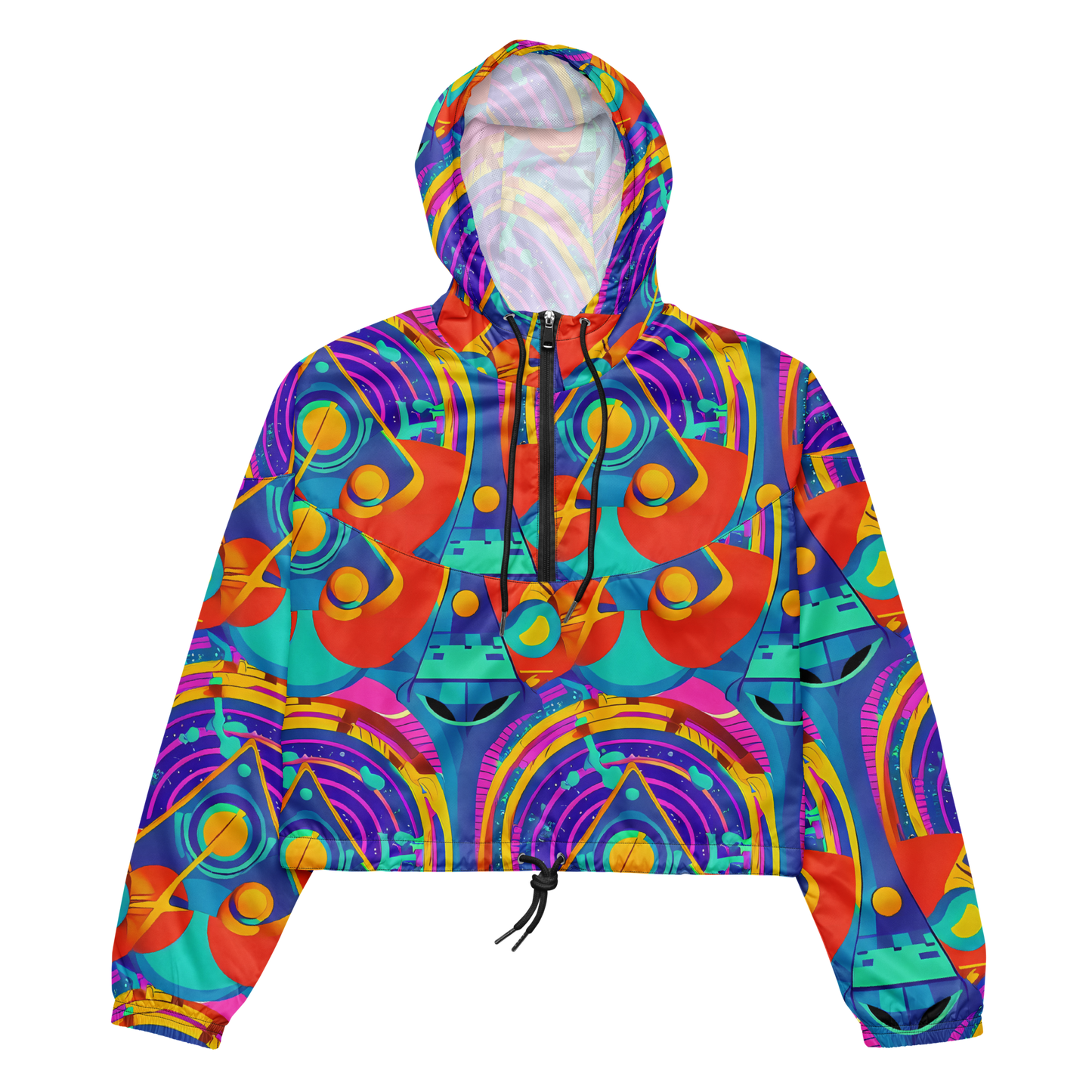 Women's Cropped Windbreaker - Blast of Color