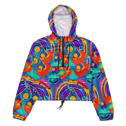 Women's Cropped Windbreaker - Blast of Color