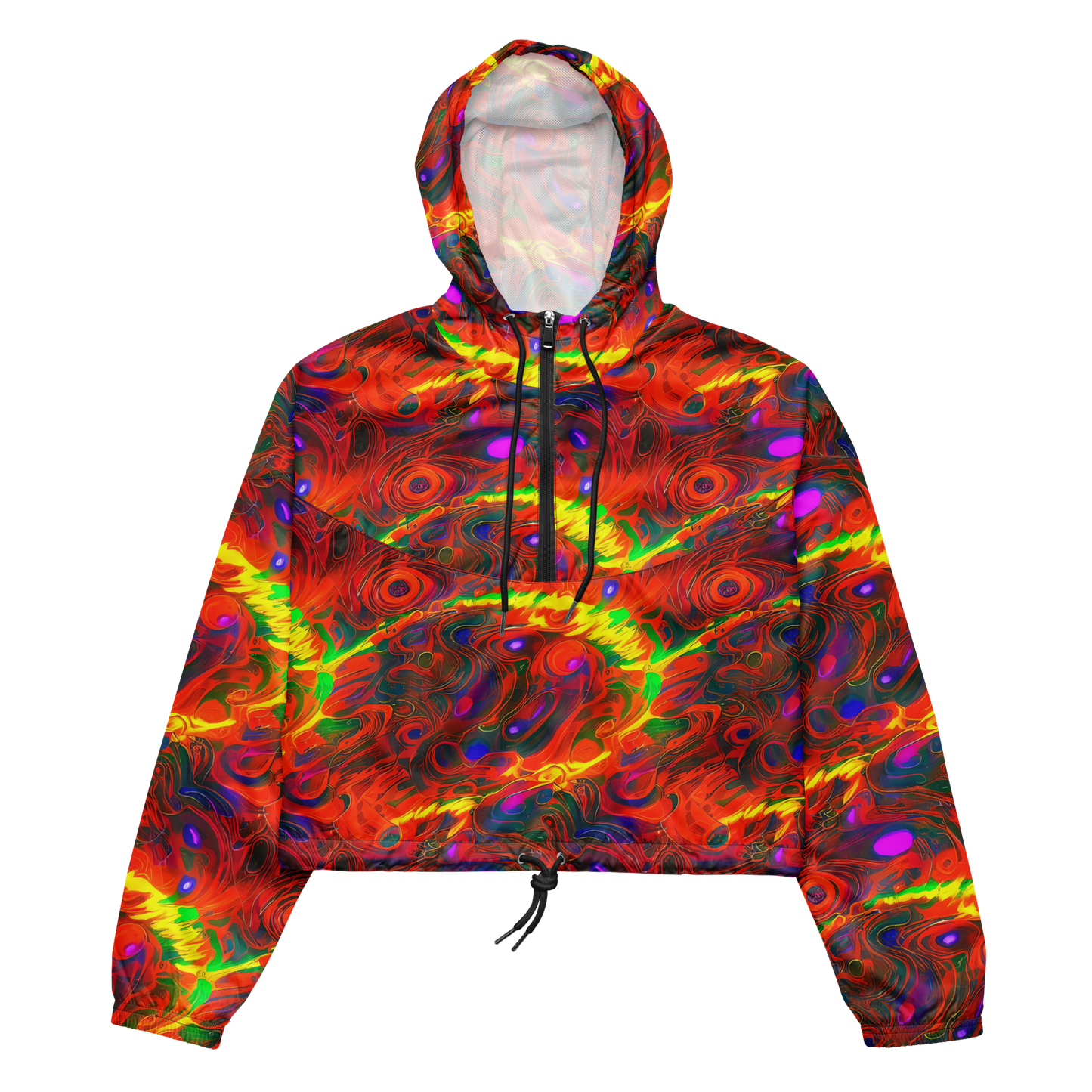 Women's Cropped Windbreaker - Blampied Blaze