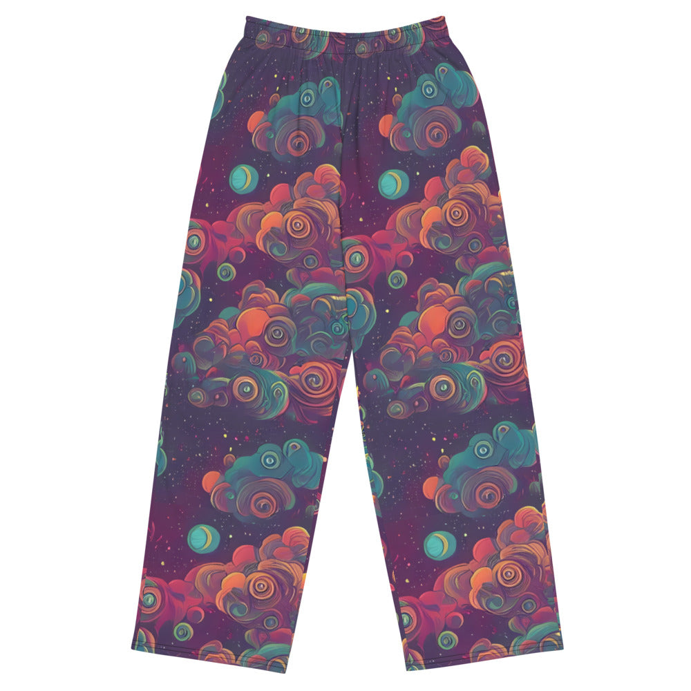 Wide-Leg Pants - Nebula Dreamscape