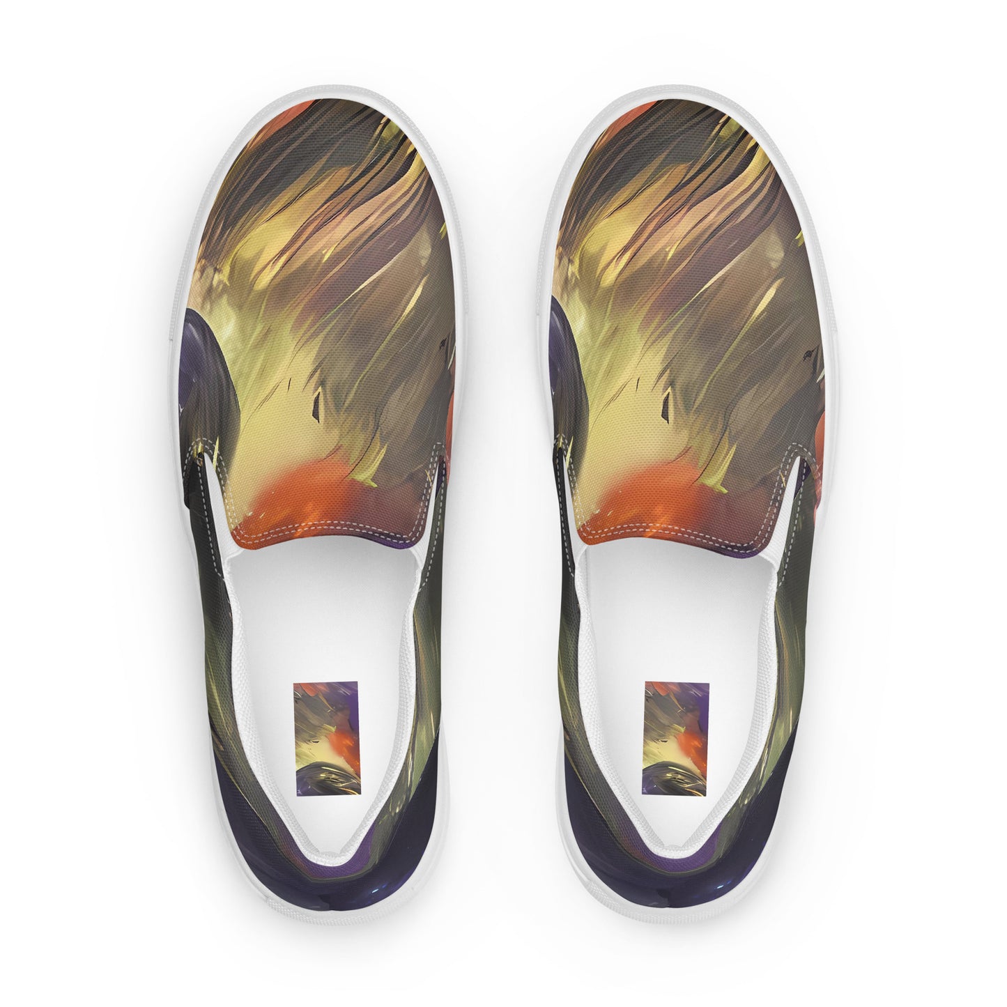 Men's Slip-On Canvas Shoes - Orbiting Embers