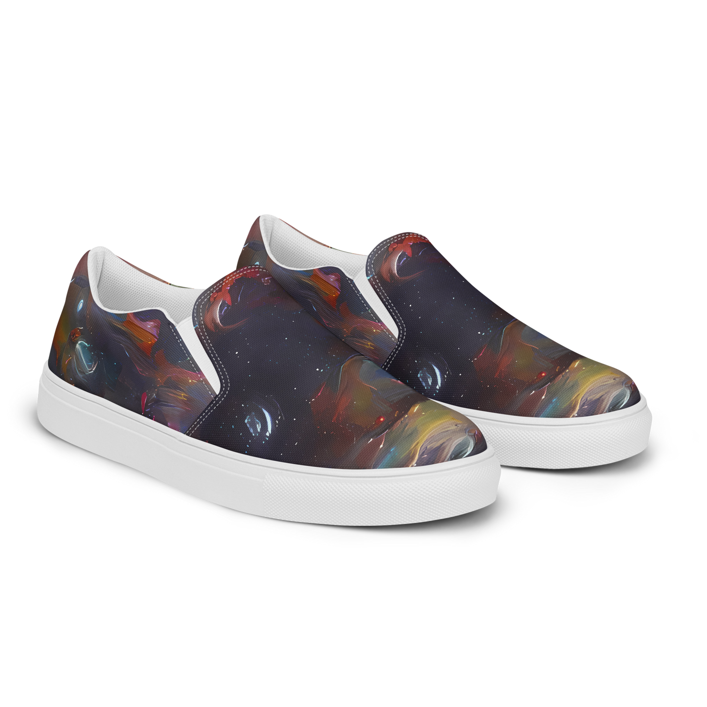 Women's Slip-On Canvas Shoes - Chromatic Flux