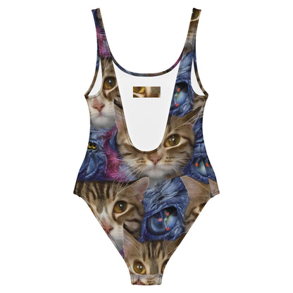 One-Piece Swimsuit - Feline Fantasy