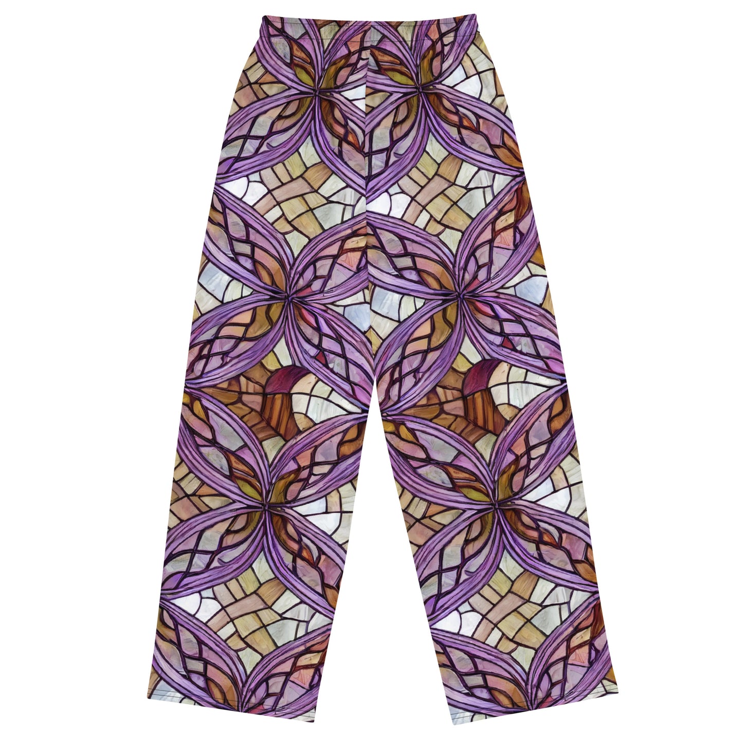 Wide-Leg Pants - Stained Glass Whirl