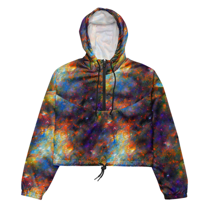 Women's Cropped Windbreaker - Ephemeral Fantasy