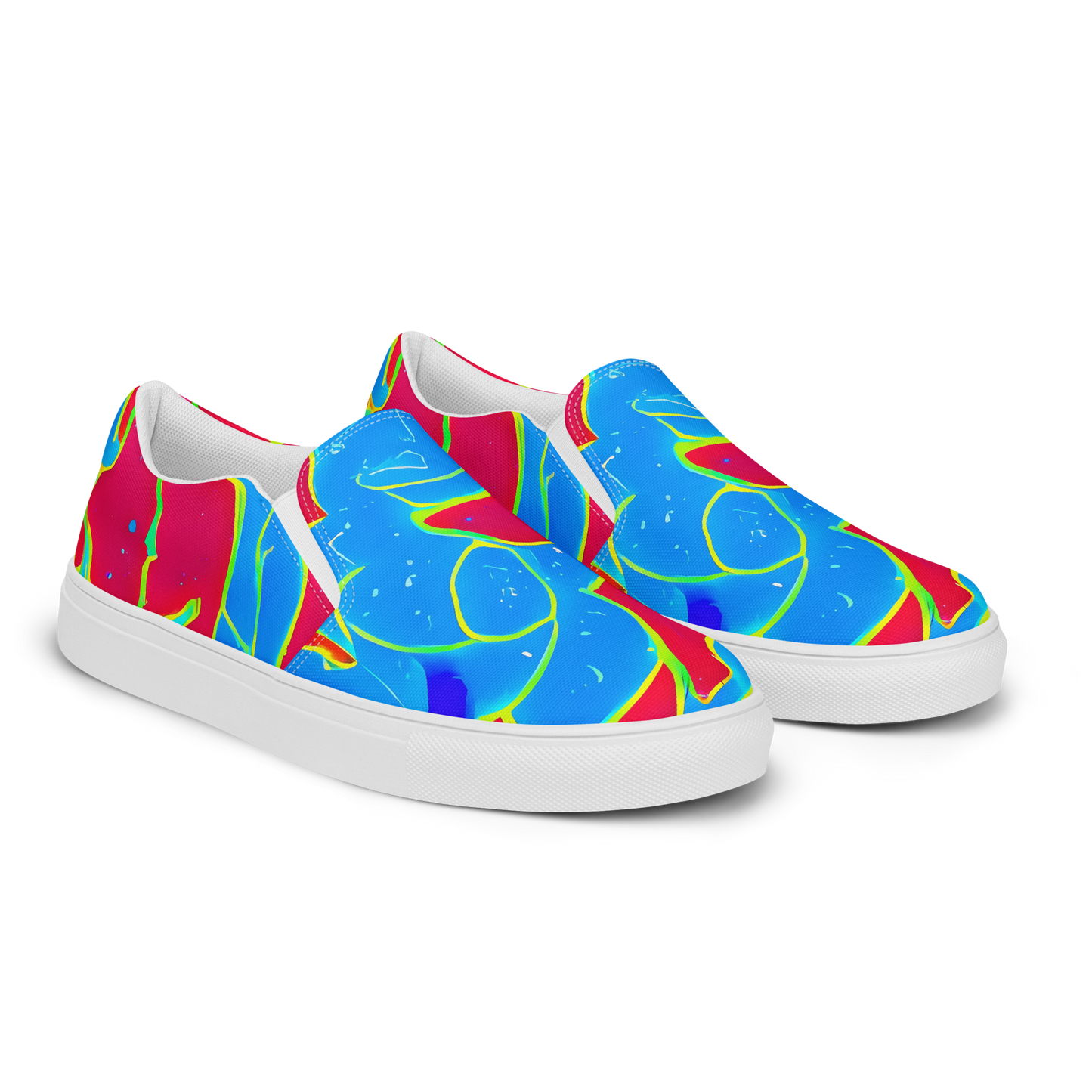 Women's Slip-On Canvas Shoes - Electric Bloom