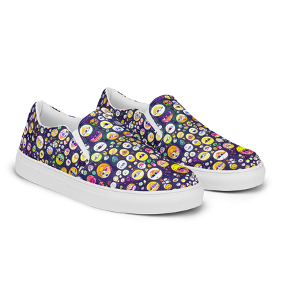 Men's Slip-On Canvas Shoes - Whimsical Eyescape