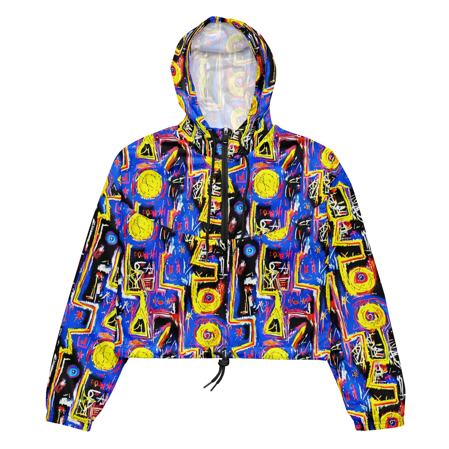 Women's Cropped Windbreaker - Radiant Mayhem