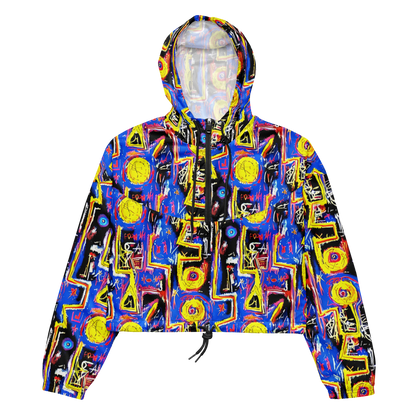 Women's Cropped Windbreaker - Radiant Mayhem