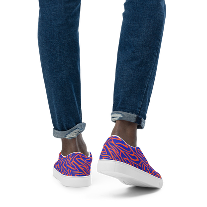 Men's Slip-On Canvas Shoes - Sapphire Swirl