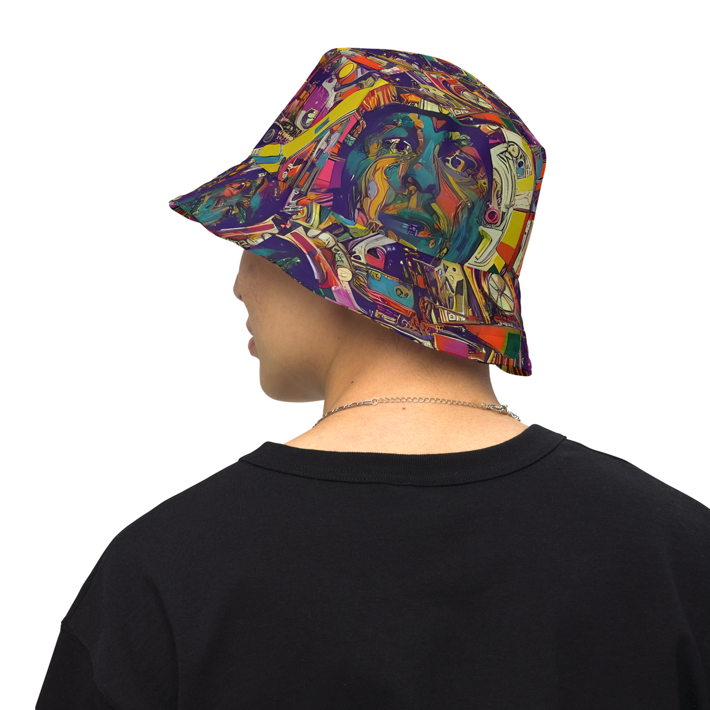 Reversible Bucket Hat - Cosmic Collage