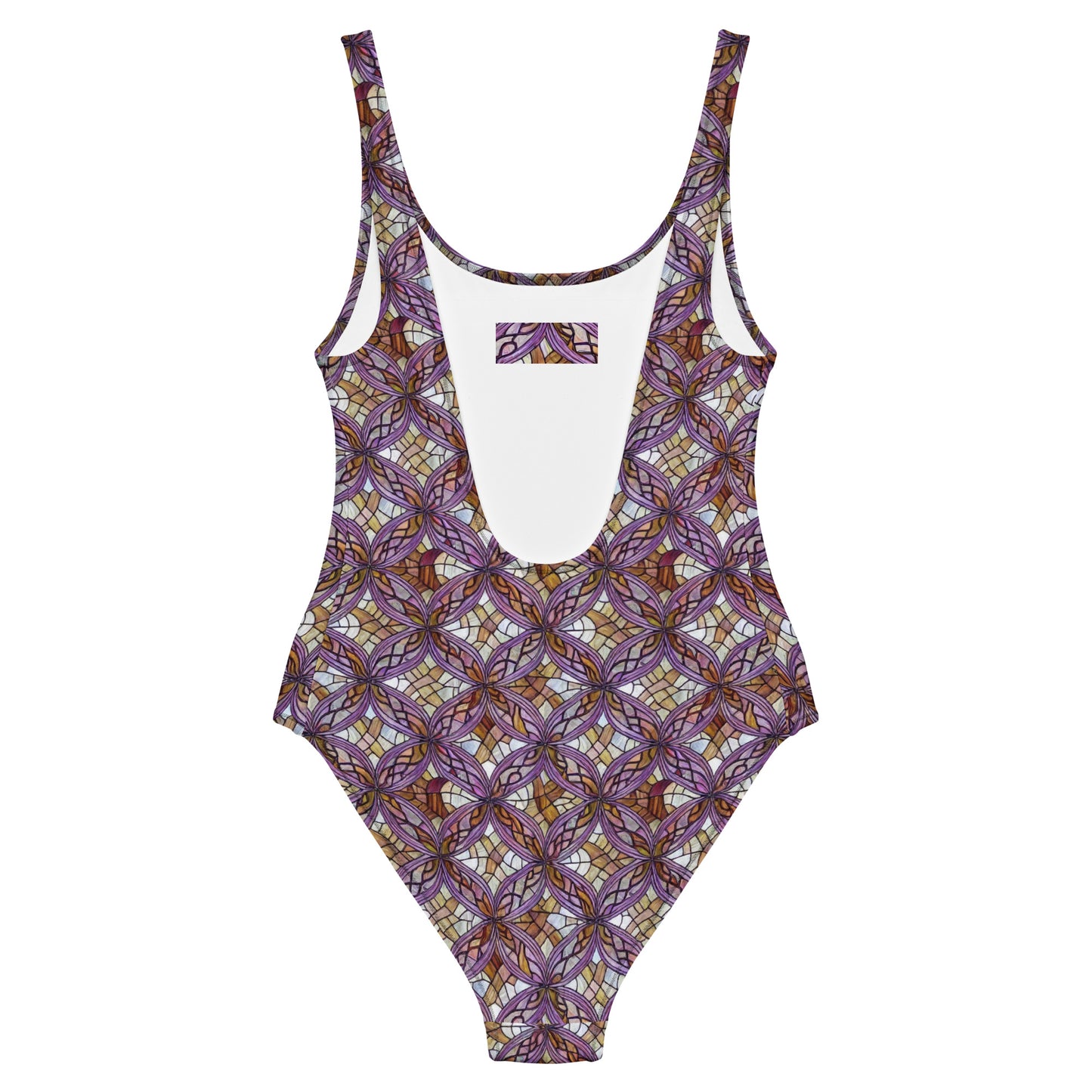 One-Piece Swimsuit - Stained Glass Whirl