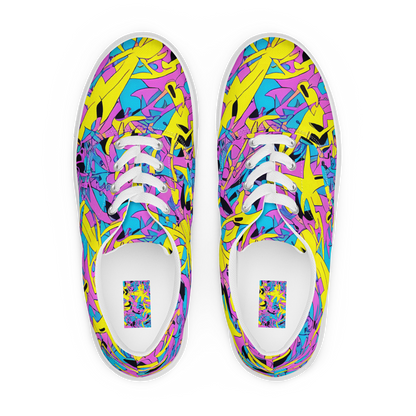 Women's Lace-Up Canvas Shoes - Neon Jive