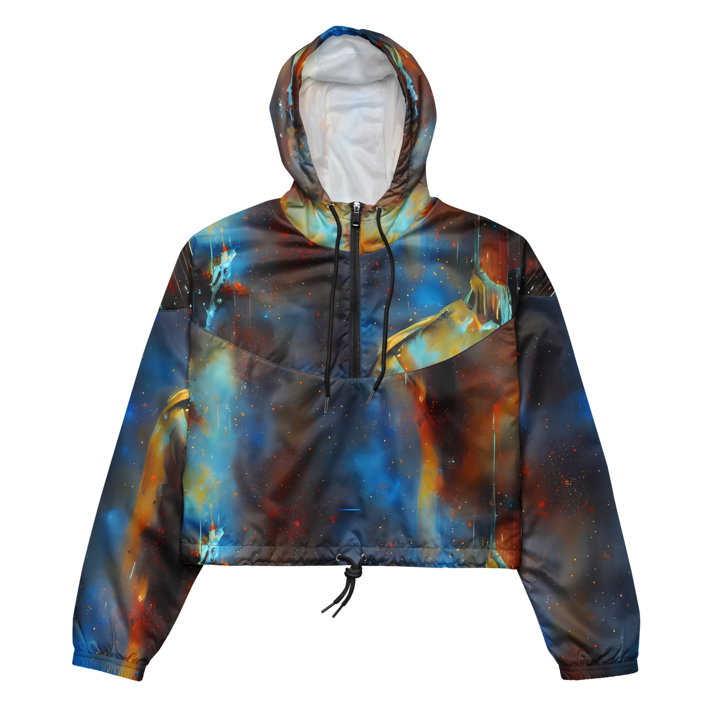 Women's Cropped Windbreaker - Chromatique Veil