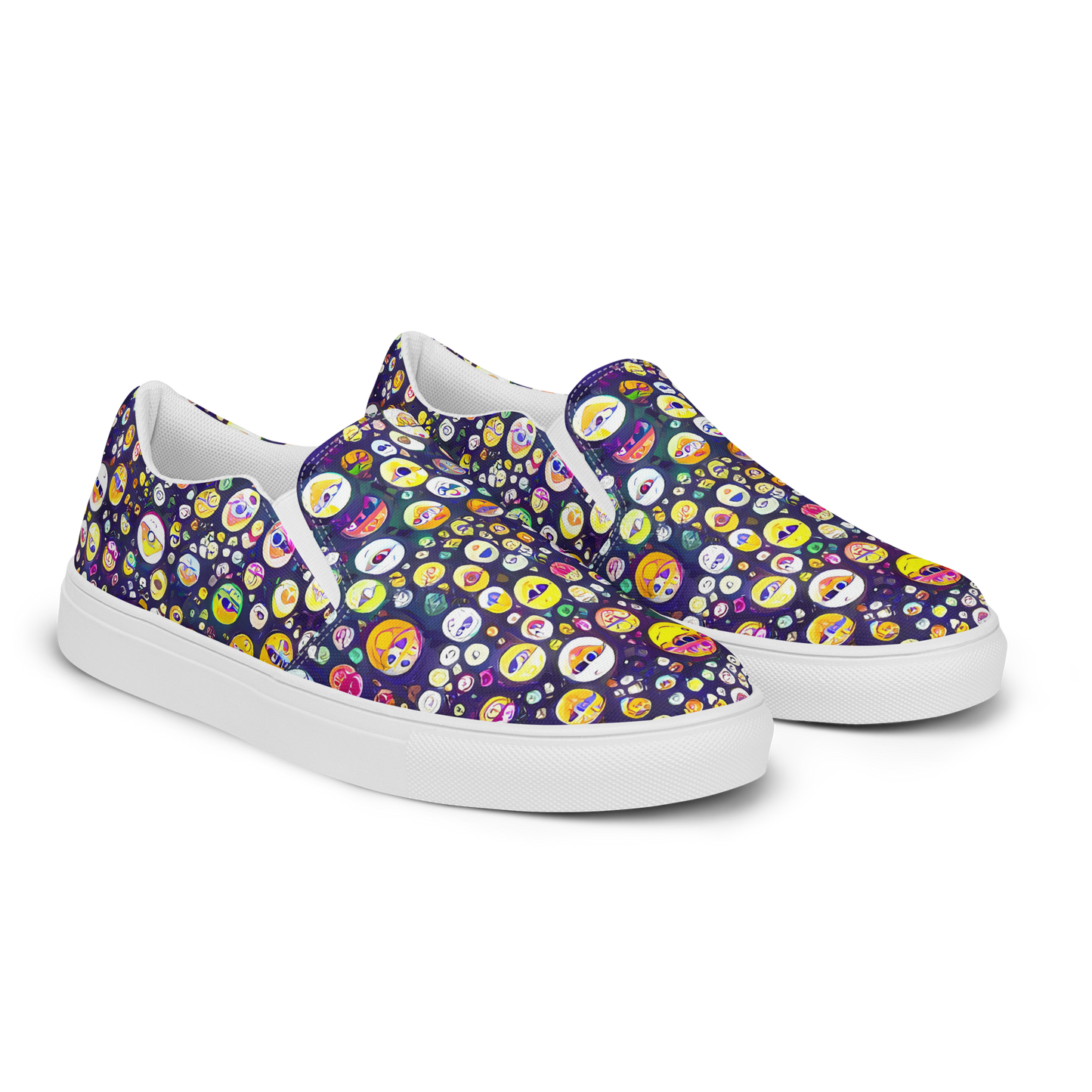 Women's Slip-On Canvas Shoes - Whimsical Eyescape