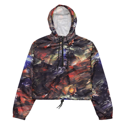 Women's Cropped Windbreaker - Twisted Terra