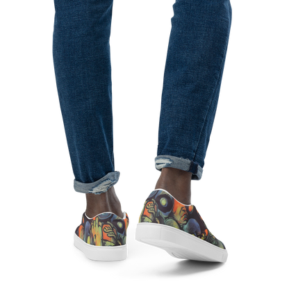 Men's Slip-On Canvas Shoes - Cosmic Scream