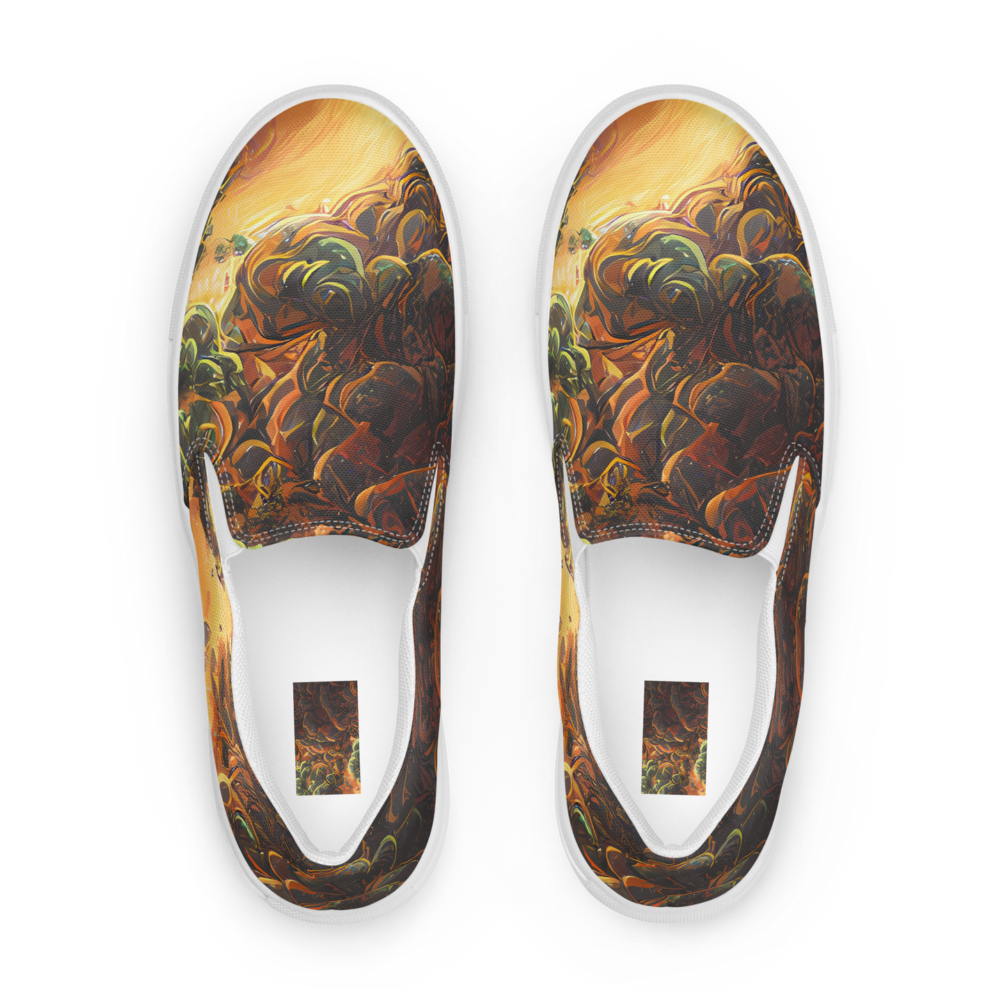 Men's Slip-On Canvas Shoes - Volcanic Cascade