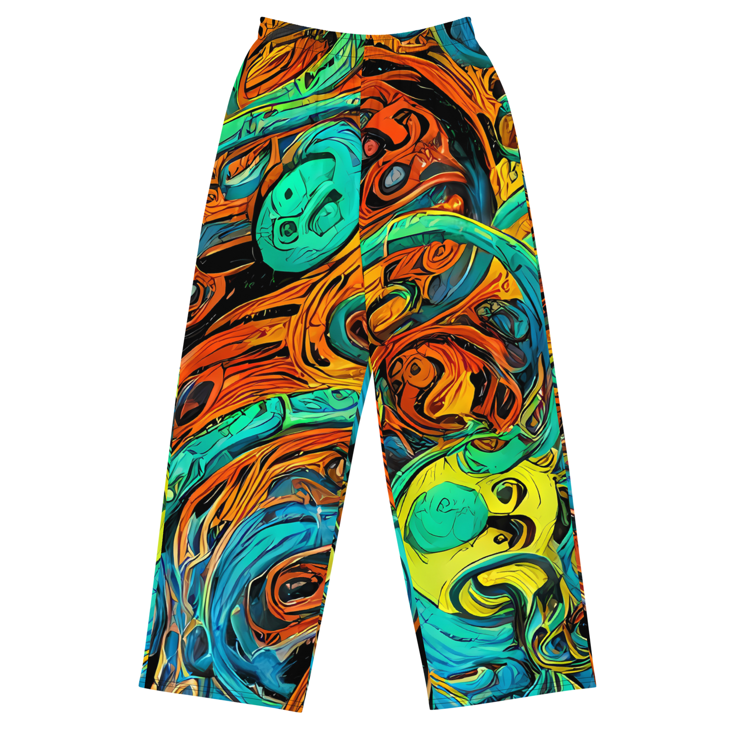 Wide-Leg Pants - Flaming Mirage