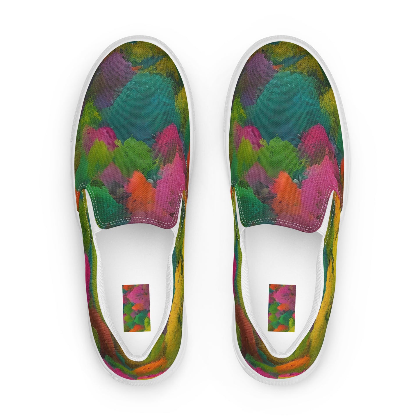 Men's Slip-On Canvas Shoes - Autumn Kaleidoscope