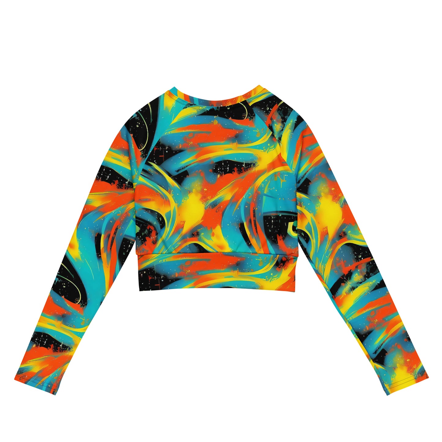 Long Sleeve Crop Top - Solar Swoosh