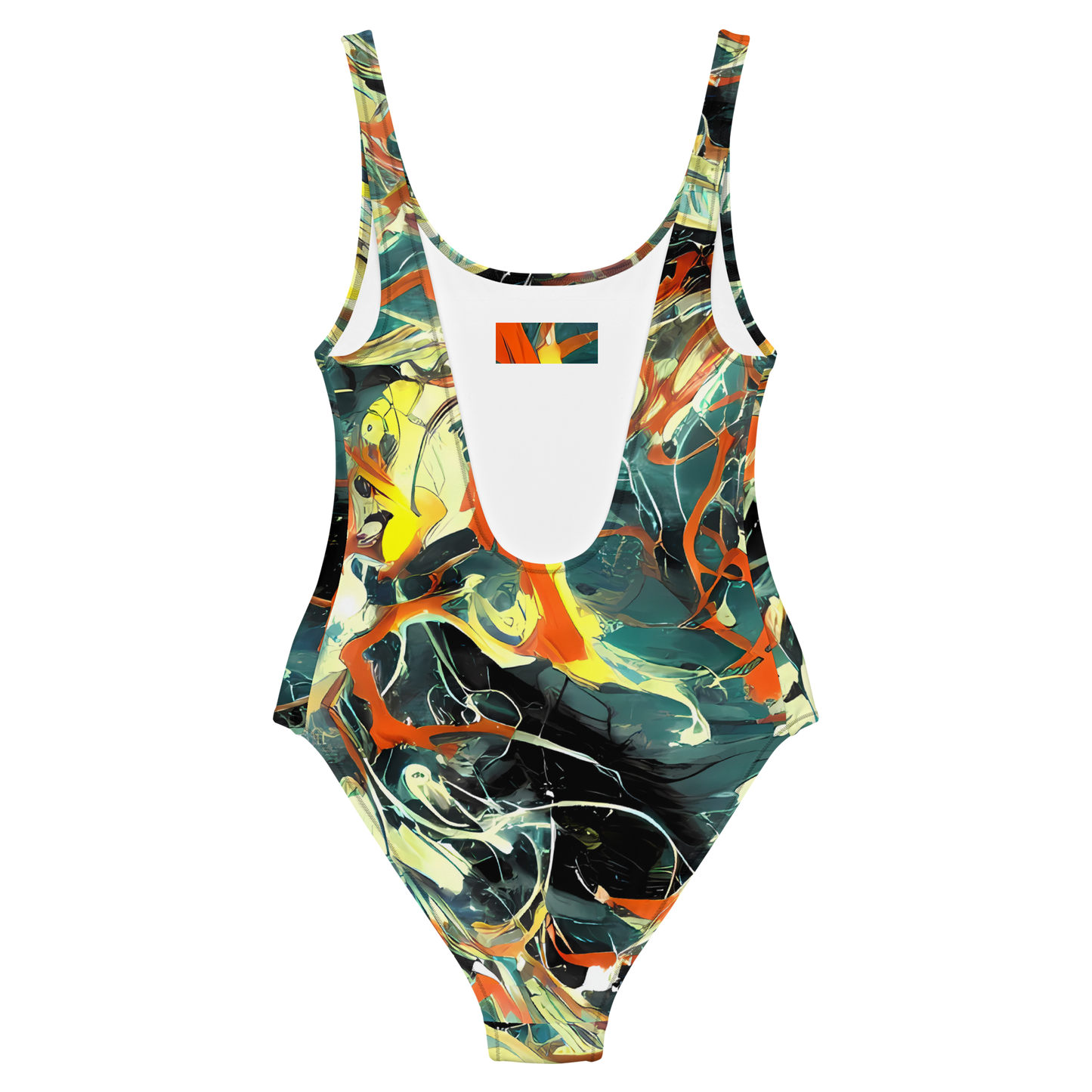 One-Piece Swimsuit - Fluid Firestorm