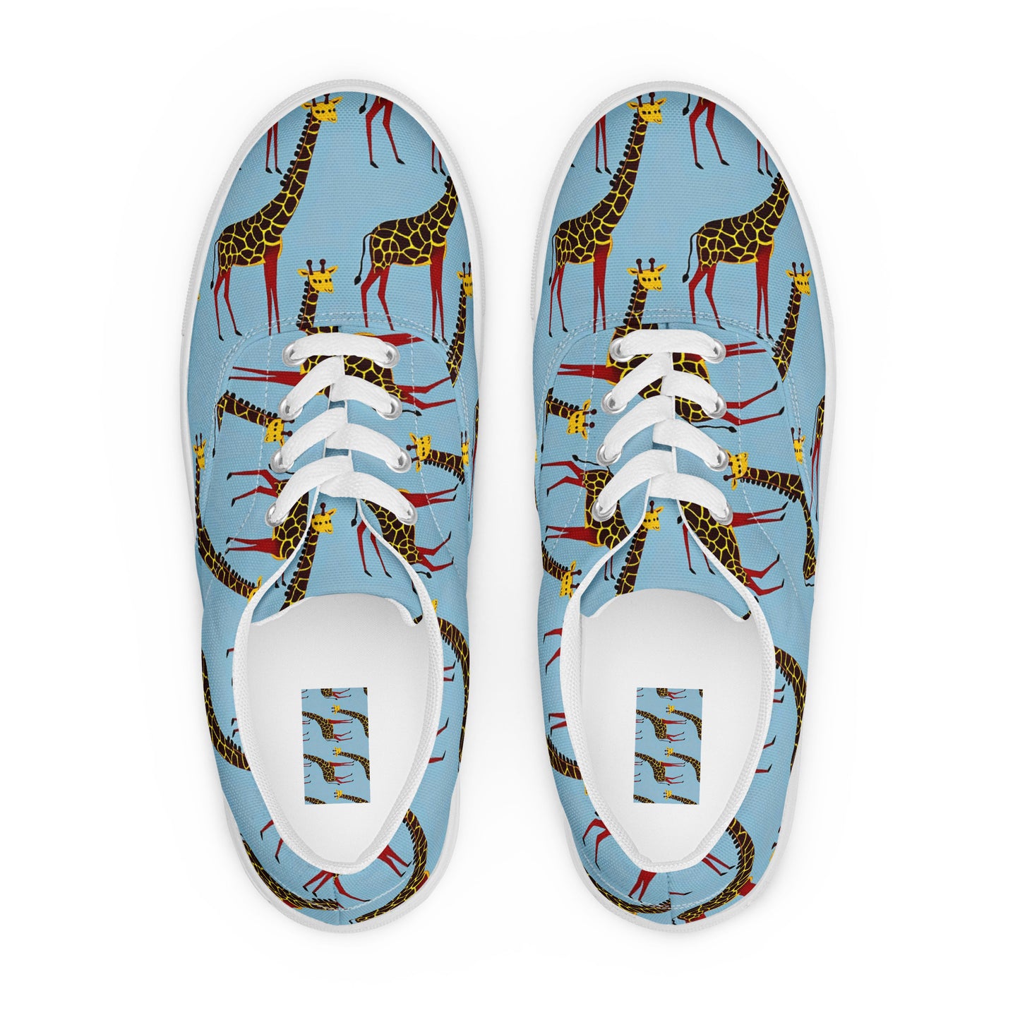 Women's Lace-Up Canvas Shoes - Giraffe Groove