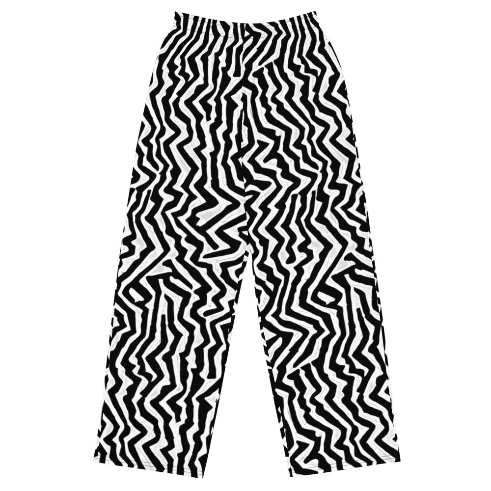 Wide-Leg Pants - Static Swirl