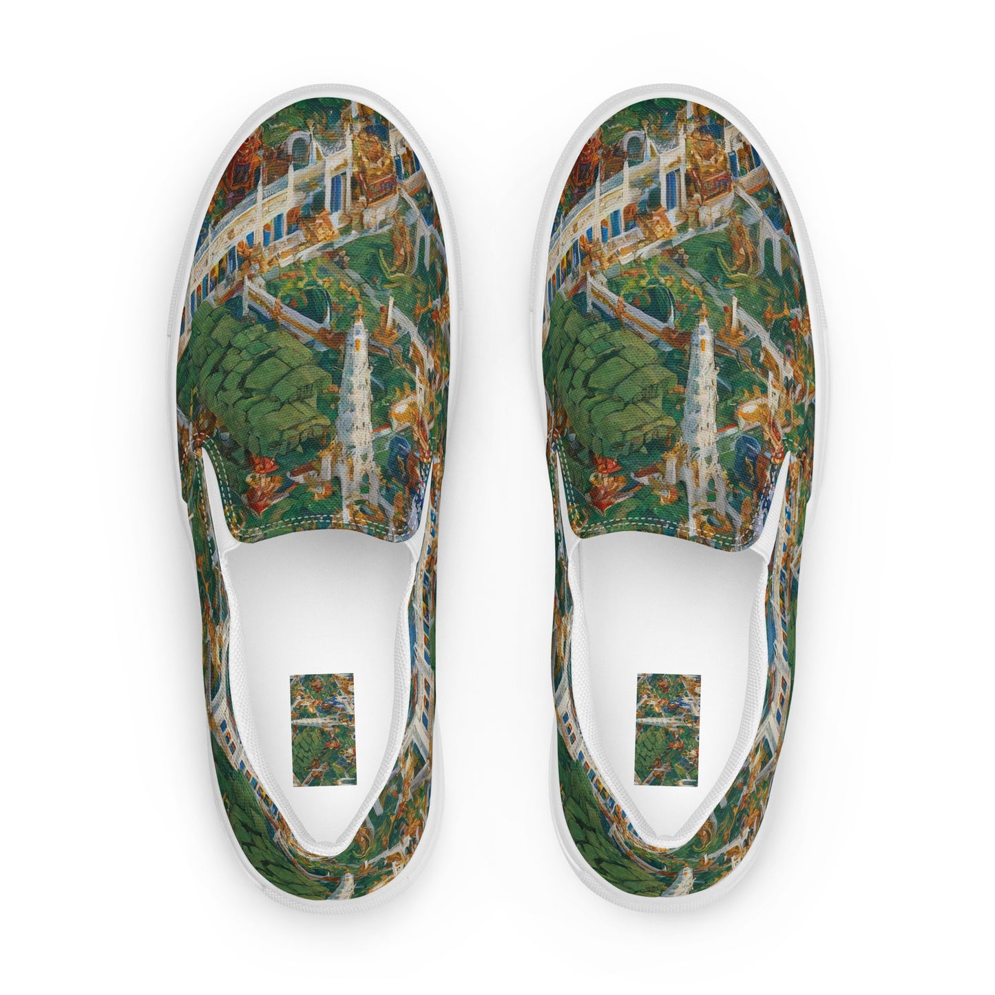 Women's Slip-On Canvas Shoes - Emerald Dynasty