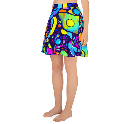 Skater Skirt - Neon Graffscape